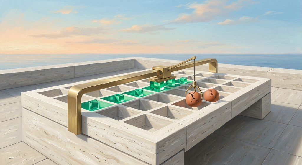 The Travertine Ledger Grid & Brass Pendulum Sorter — Carved white limestone ledger table divided into geometric grid cells where a brushed-brass gantry arm illuminates valid cells with emerald-green glass prisms The Travertine Ledger Grid & Brass Pendulum Sorter — Carved white limestone ledger table divided into geometric grid cells where a brushed-brass gantry arm illuminates valid cells with emerald-green glass prisms — How to Verify Emails in Google Sheets & Make.com Automatically (Free Apps Script & HTTP Guide)